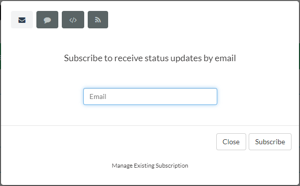 Subscription methods and email address input