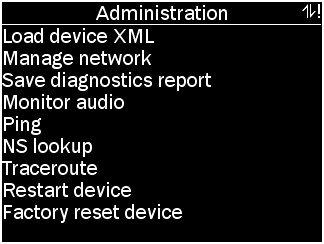 Administration menu of POD for steps as described